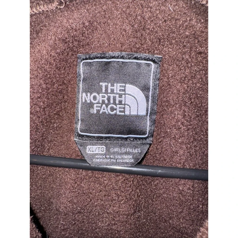 The North Face Denali Jacket‎ Girls 18 Extra Large Black Fleece Hooded Full Zip